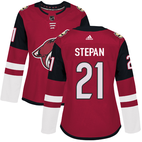 Adidas Arizona Coyotes #21 Derek Stepan Maroon Home Authentic Women Stitched NHL Jersey